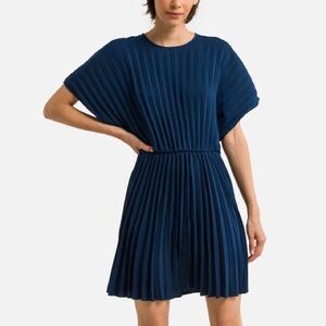 EUC SAMSØE SAMSØE ANNICA’ PLEATED DRESS | Color Pageant Blue | Size XS